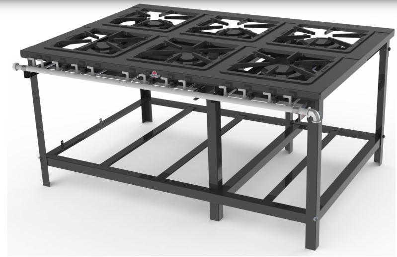 Fogão industrial com 6 queimadores - Progás