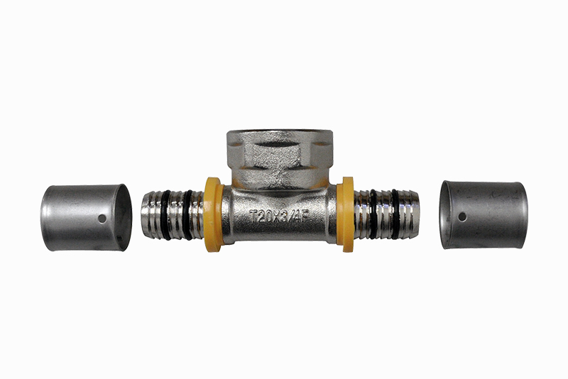 Tê Pex Gás 20mm x 1/2" rosca central fêmea-Astra